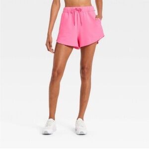 Joylab Hot Pink French Terry Drawsting Shorts
